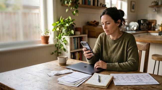 Concepto de protección financiera para autónomos mediante seguro de baja laboral con apoyo económico durante una incapacidad temporal